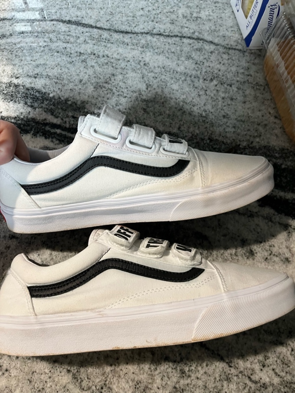 Vans UNISEX OLD SKOOL V “OFF THE WALL” Canvas Sneakers Shoes Mens 10 - Picture 4 of 15